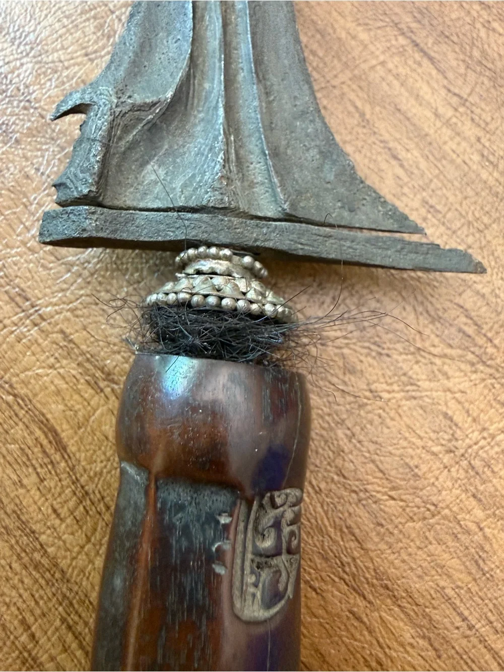 Antique Keris a traditional asymmetrical dagger with a wavy blade from Indonesia
